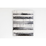 ボーダーブラックホワイト 80×100cm 