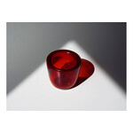HAND-BLOWN GLASS TEA LIGHT（Geardman Red） * 