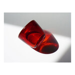 HAND-BLOWN GLASS TEA LIGHT（Geardman Red） * 