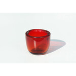 HAND-BLOWN GLASS TEA LIGHT（Geardman Red） * 