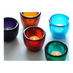 HAND-BLOWN GLASS TEA LIGHT（RoseBeige） 
