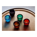 HAND-BLOWN GLASS TEA LIGHT（RoseBeige） 