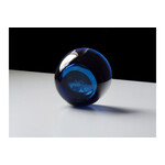 HAND-BLOWN GLASS TEA LIGHT（Mineral Blue） * 