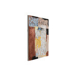 スプラッシュ オレンジ 90x120cm ピクチャー アート 1点1点ペイントのため個体差あり
