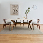 カリガリス トウキョウ セラミック ダイニングテーブル ／ Calligaris TOKYO ceramic Dining table[CS18-FR] P5C 天板：P32C トラベルチーノ　脚：P201 ウォールナット