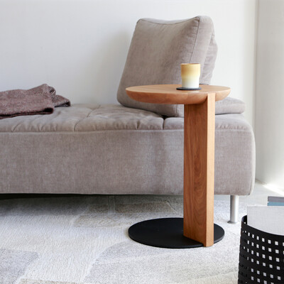 GUILD side table Light Oak-Black base 