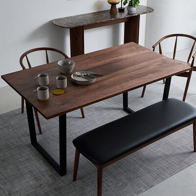 ウィルティック ヨコハギ無垢 ダイニングテーブル （横幅160 x 奥行85 cm） ウォールナット ※このページはW160cmの販売ページです。