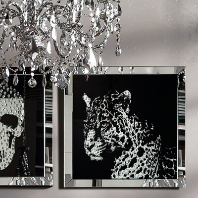 ミラーレオパード アート 