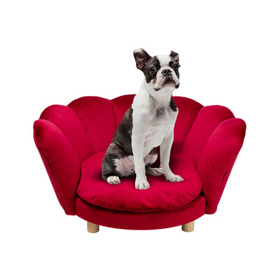 ウォーターリリー レッド ドッグ/キャット ベッド * 