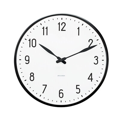 アルネ ヤコブセン ウォールクロック ステーション STATION / φ29cm ホワイト 43643 