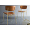 カリガリス フィフティーズ ダイニングチェア ／ Calligaris FIFTIES Dining chair[CS1854] L10 1枚目画像 座面カラー：L10 メランジコニャック / 脚カラー：P175 ブラス