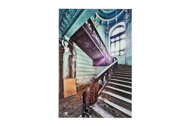 【廃番】Picture Glass Old Staircase Corner 120x80cm 