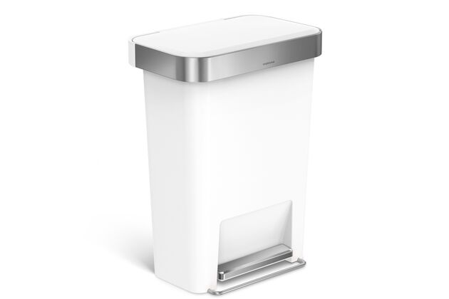 【simple human】45liter slim rectangular step trash can with liner pocket (plastic)　ダストボックス 