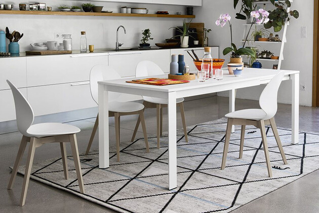 カリガリス デュッカ 伸長式ダイニングテーブル (セラミック) ／ Calligaris Duca extendable Dining table[CS4089-R 130] 天板：参考カラー 脚：P94