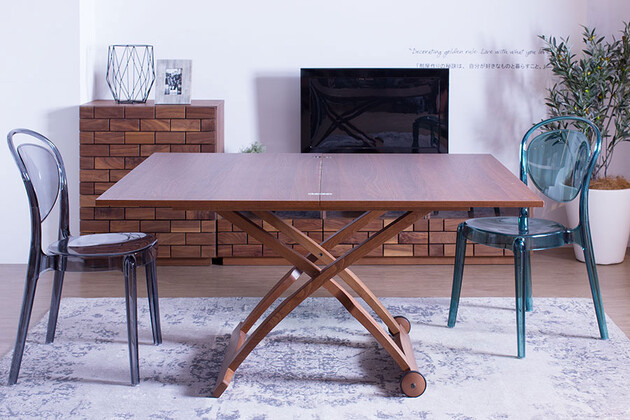 カリガリス コヌビア マスコッティ 伸長・昇降式テーブル ／ Calligaris connubia MASCOTTE[CB490] MASCOTTE(マスコッティ) 　P201 ウォールナット