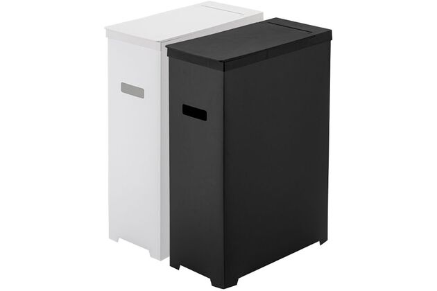 tower（タワー）スリム蓋付きゴミ箱  2個組 ホワイト＆ブラック　ご用途に応じてお使いいただけるデザインです。