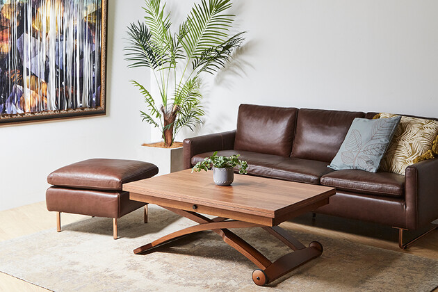 カリガリス コヌビア マスコッティ 伸長・昇降式テーブル ／ Calligaris connubia MASCOTTE[CB490] P201（ウォールナット）