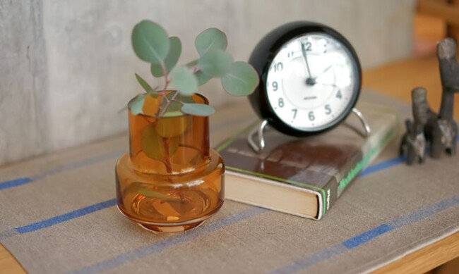 ハリケーン ティーライト no.25 フラワーベース アンバー 