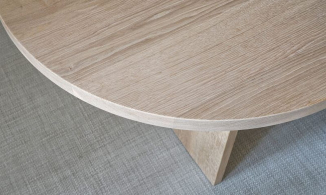 ミズナラ オーバルテーブル 無塗装仕上げ / W2000mm 