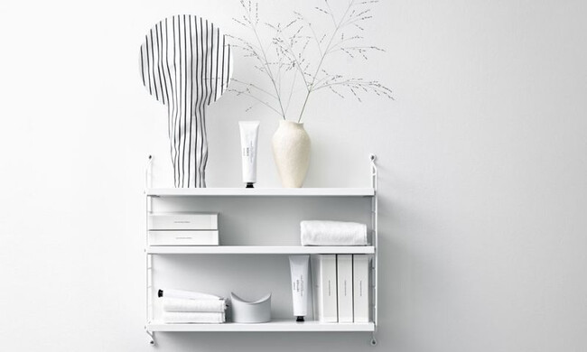 ストリングポケット ホワイト / 石膏ボードアンカー付き 