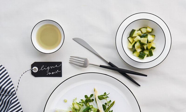 クチポール ゴア ディナーフォーク / ブラック×シルバー 