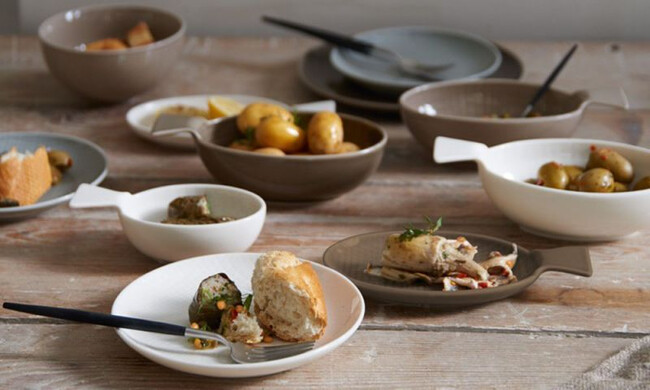 クチポール ゴア ディナーフォーク / ブラック×シルバー 