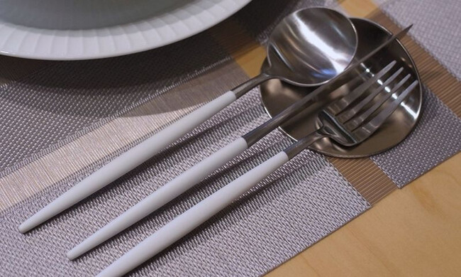 クチポール ゴア ディナーフォーク / ホワイト×シルバー 