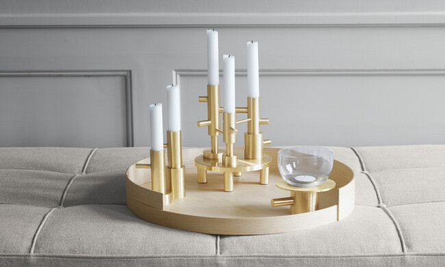 キャンドルホルダー ラージ / 真鍮ラッカー仕上げ 