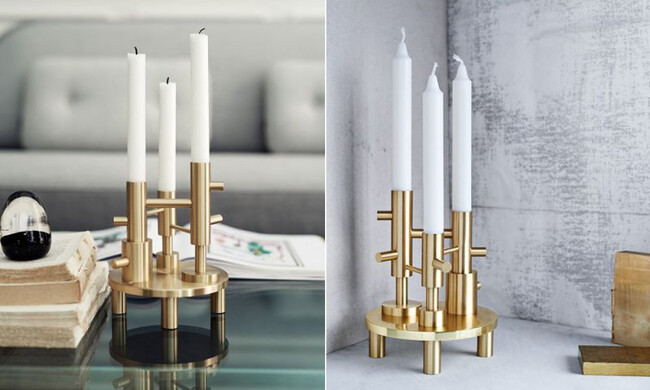 キャンドルホルダー ラージ / 真鍮ラッカー仕上げ 