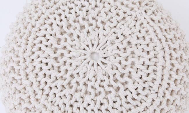 ニットプフL 50cm クッション オットマン 