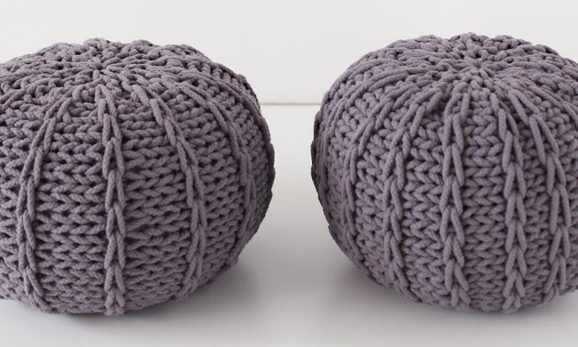 ニットプフS 40cm クッション オットマン 