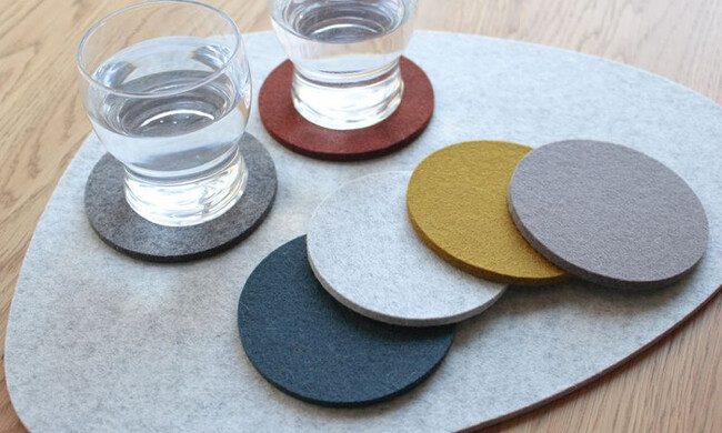 フェルト ラウンドコースター φ9cm 