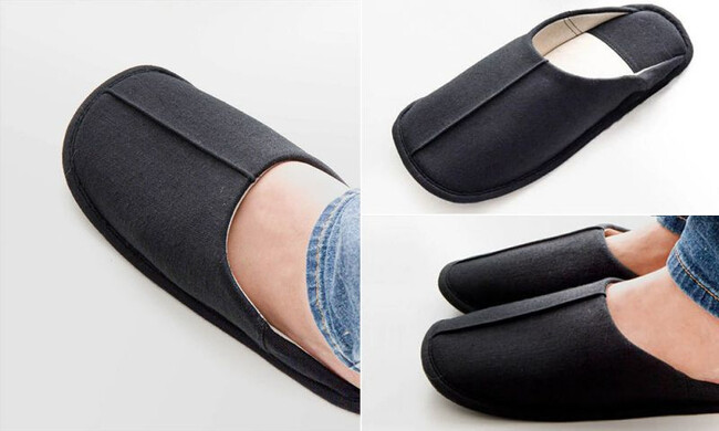 ウォッシャブルスリッパ S ブラック 