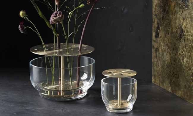 イケバナベース スモール / 真鍮ラッカー Ikebana Vase 