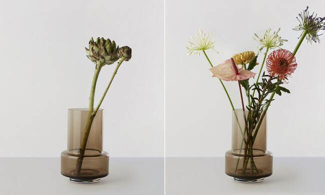 ハリケーン no.26 フラワーベース キャンドルホルダー セピアブラウン 