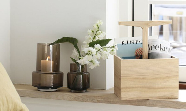 ハリケーン no.26 フラワーベース キャンドルホルダー セピアブラウン 