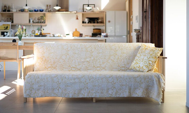 ガーゼコットンスロー サンフラワー / ゴールド 