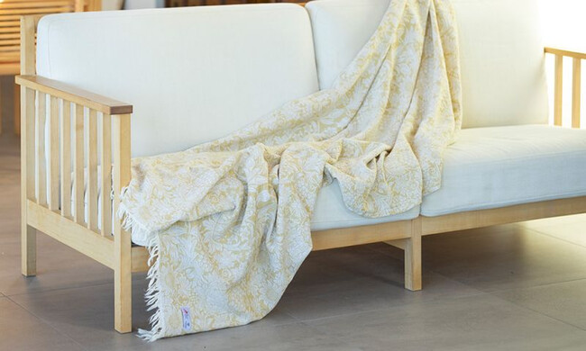 ガーゼコットンスロー サンフラワー / ゴールド 