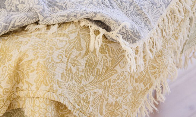 ガーゼコットンスロー サンフラワー / ブルー 