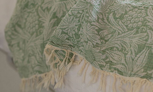 ガーゼコットンスロー サンフラワー / グリーン 