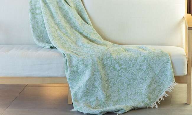 ガーゼコットンスロー サンフラワー / グリーン 