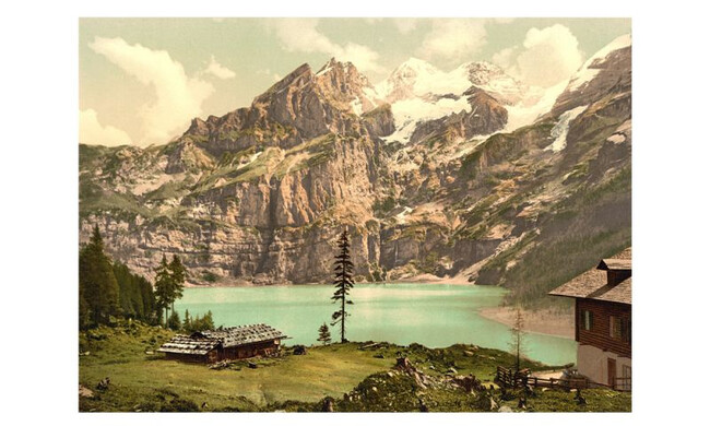 ポスター OESCHINEN LAKE / 50×70cm / オークフレーム 
