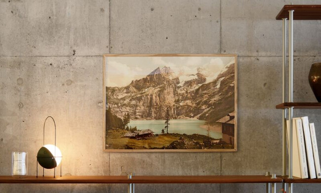 ポスター OESCHINEN LAKE / 50×70cm / オークフレーム 