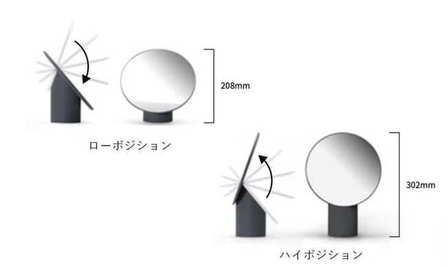 ナピュア メイクアップミラー（ブラック） 