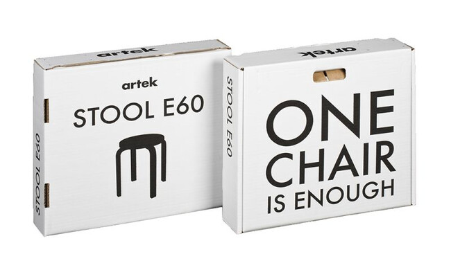 スツールE60 / ブラックリノリウム 