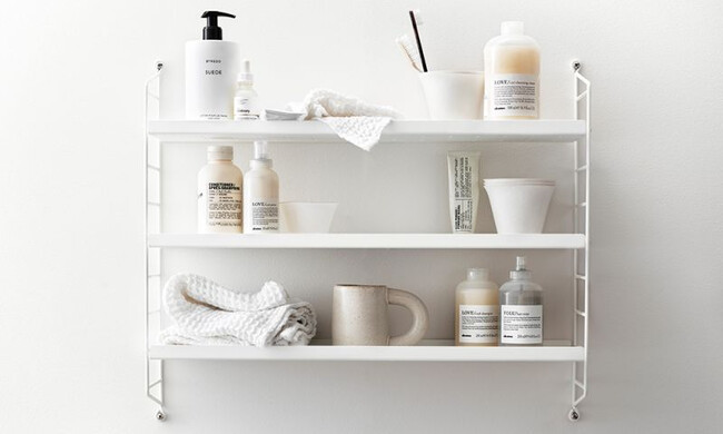 ストリングポケット メタルホワイト / 石膏ボードアンカー付き 