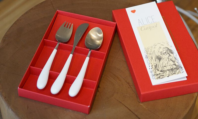 クチポール アリスギフト3本セット 子ども用 / ホワイト×シルバー 