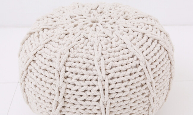 ニットプフS 40cm クッション オットマン 