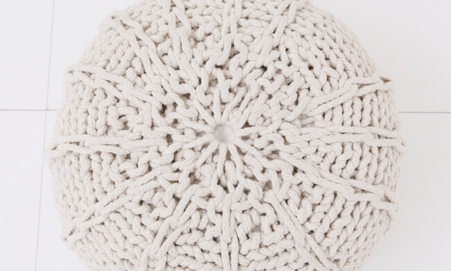 ニットプフS 40cm クッション オットマン 