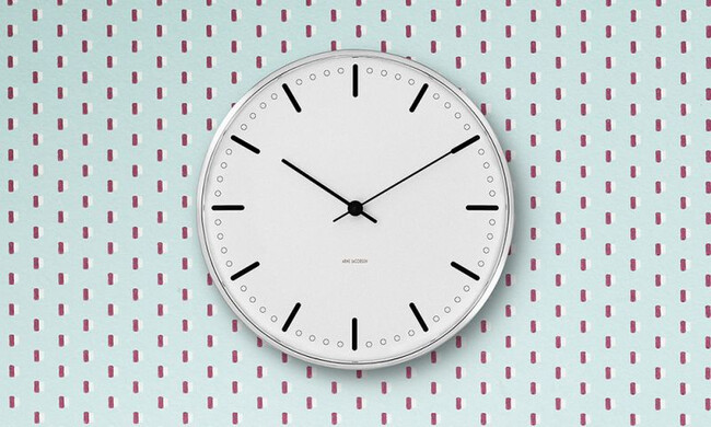 アルネ ヤコブセン ウォールクロック シティホール CITY HALL / φ29cm ホワイト 43641 